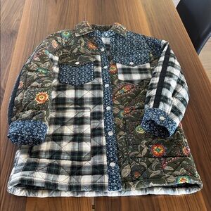 Avec Les Filles Quilted Long Jacket size Small NWOT